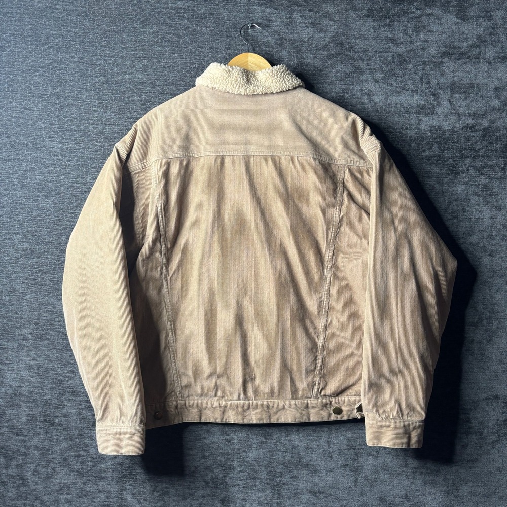 Vintage Marlboro Corduroy Sherpa Removable Lining Jacket Men's Size L Western - Picture 2 of 9